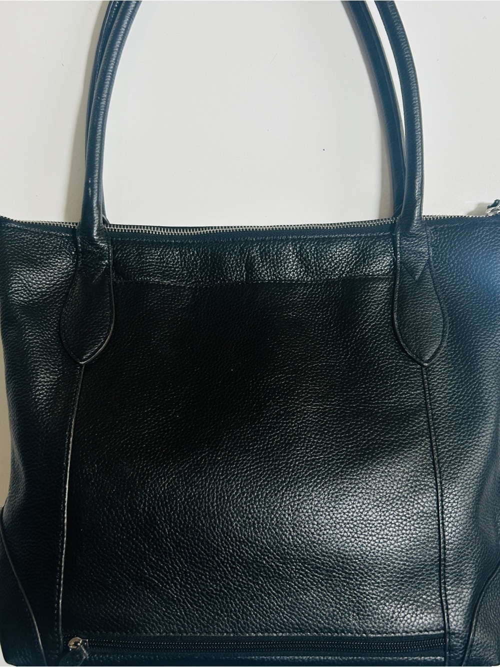 Lodis Black Pebbled Leather Tote with Double Handles - Picture 4 of 12